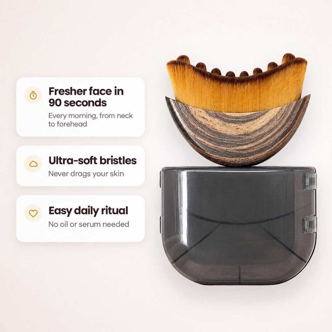 Lyffe BeautyBrush: fresher face in 90 seconds, ultra-soft bristles, no oil needed